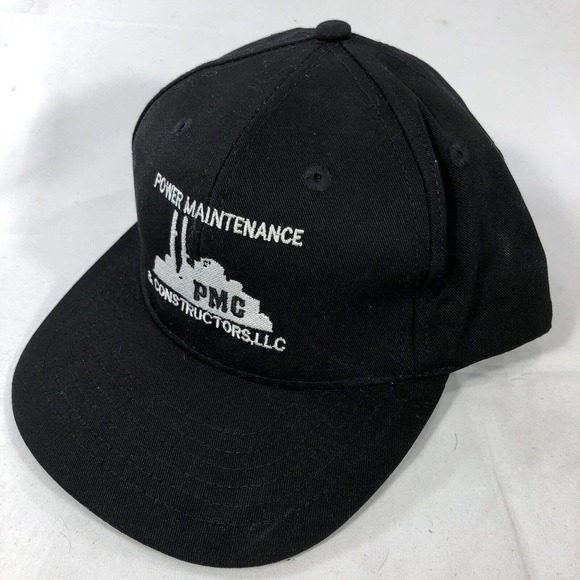 POWER MAINTENANCE CONSTRUCTORS PMC HAT CAP USA MADE BLACK ADJUSTABLE ONE SIZE - Picture 2 of 13